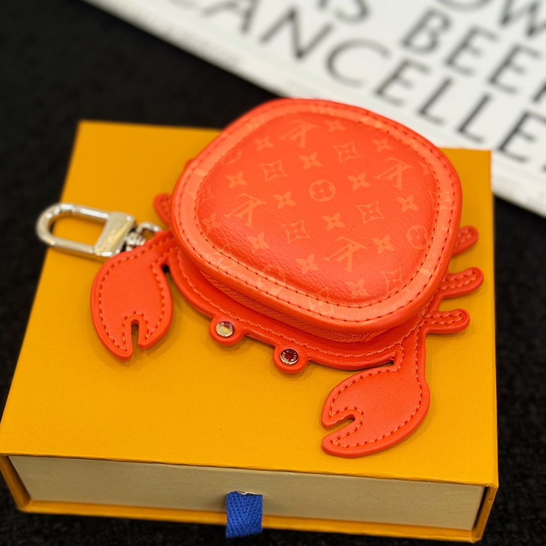 LV Orange Crab Bag Charm M01929